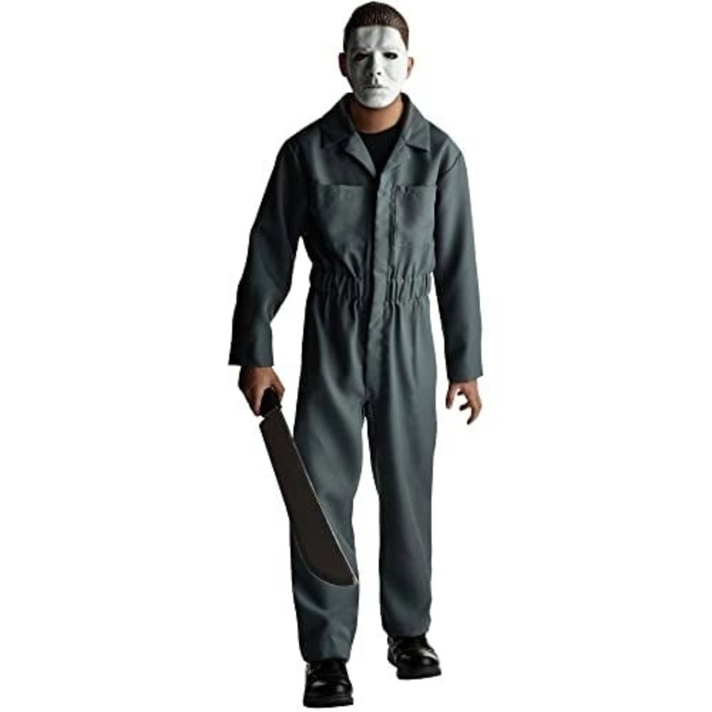Halloween II Michael Myers Costume Kids Large 12-14 Jumpsuit & Mask ONLY New